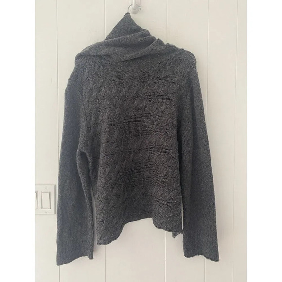 Old Navy Womens Cable Knit Turtleneck Sweater Dark Gray Size XL - Picture 2 of 5